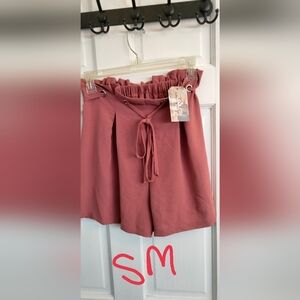 TNT Stylish High Waist Shorts in Rust